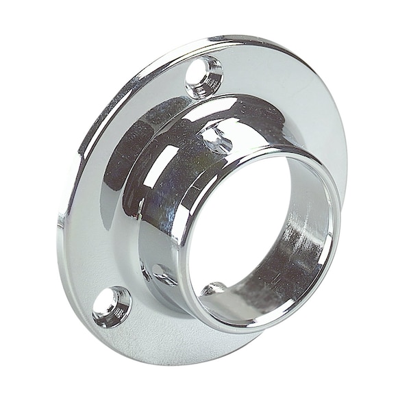 Knape & Vogt 1-1/8 in. L X 1-5/16 in. D Polished Chrome Steel Closet Rod Flange 764 CHR - main
